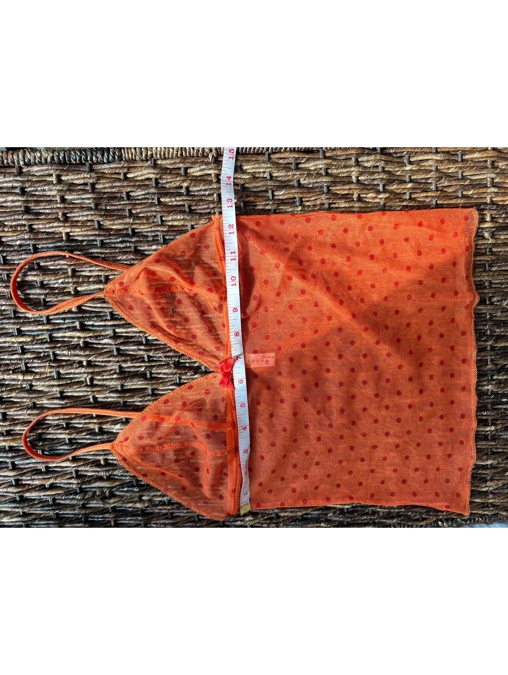 Y2K Satori Intimates Orange Sheer Cami